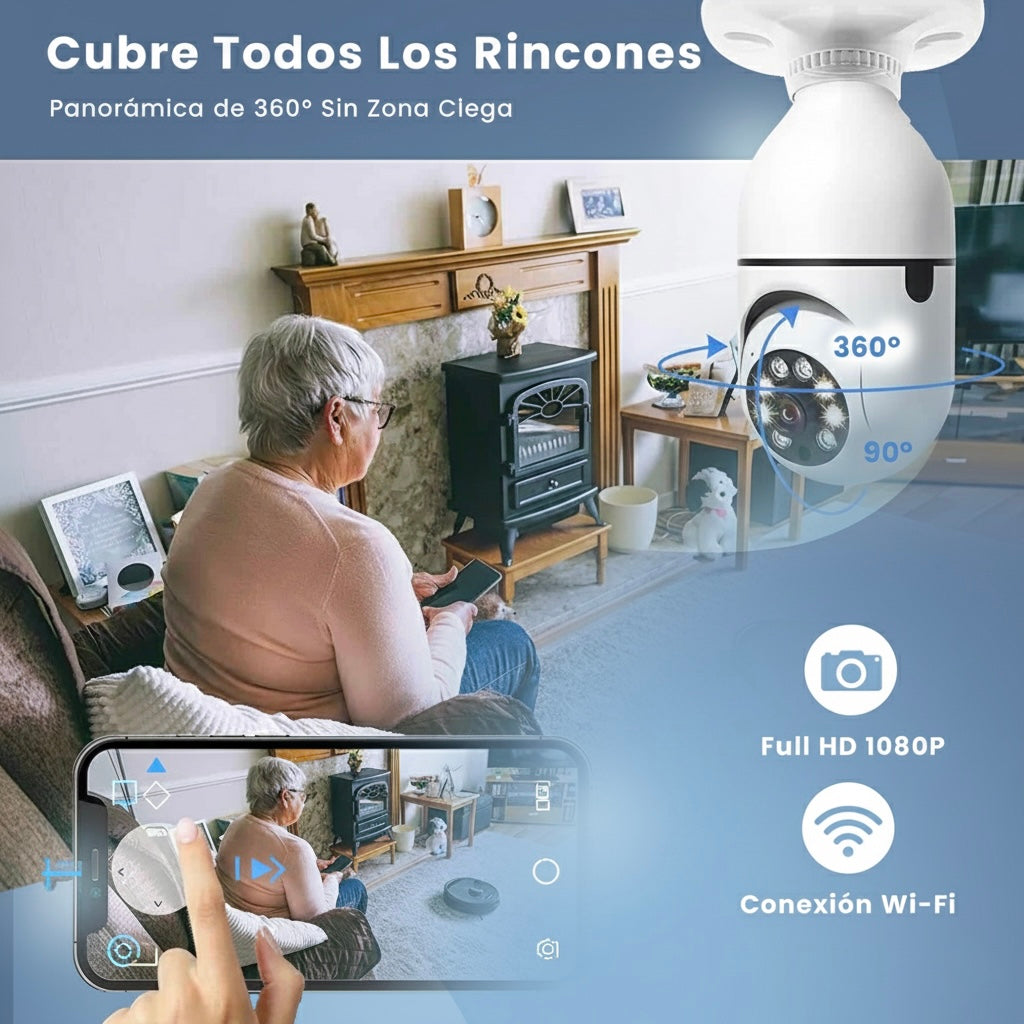 Cámara bombilla 360VisiónTotal ™